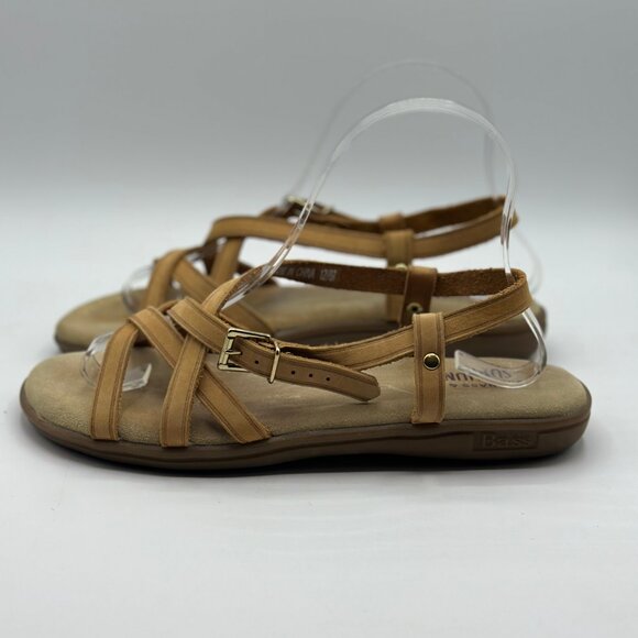 G.H. Bass & Co. Women's Margie Leather Sandal Tan Lt. Brown Size 7.5W - Picture 3 of 9